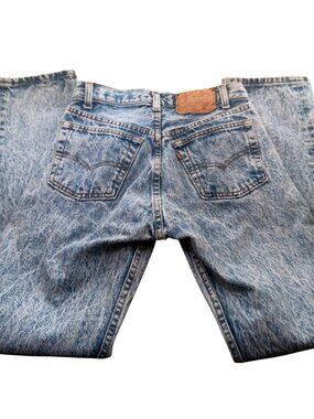 True Vintage Levis 501 Acid Wash Jeans 28x3 1980's ACid Wash Straight Leg USA